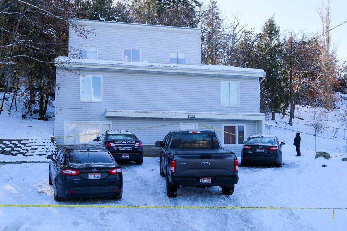 Moscow police found the bodies of four University of Idaho students at an off-campus rental home Nov. 13 at 1122 King Road in Moscow.  (Angela Palermo/Idaho Statesman/TNS)