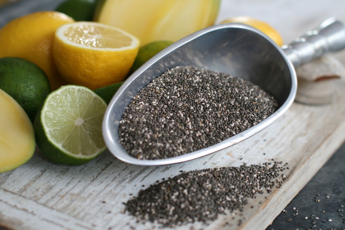 Chia seeds, left, which for decades have put green fuzz atop terra cotta figures, are now sought for their nutritional value. (Associated Press)