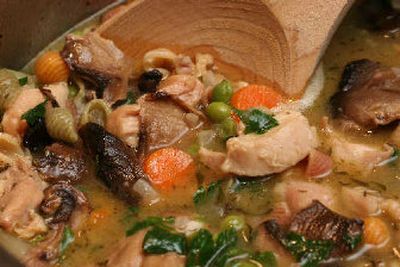 
Fast chicken soup doesn't have to come from a can. Searing chicken thighs and browning the onion are among the tricks to a quick yet satisfying soup that can help get you through flu season. 
 (Associated Press / The Spokesman-Review)