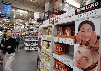
Kirkland Signature brand cosmetics are displayed at a Costco Wholesale store in Mountain View, Calif. 
 (Associated Press / The Spokesman-Review)