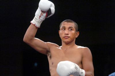 
Favio Medina responds to an adoring crowd before taking on his opponent at the Coeur d'Alene Casino's House of Fury. 
 (The Spokesman-Review)