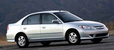 
HondaCivic Hybrid has posted two consecutive record-breaking months, with April sales of 3,041 units. Year-to-date sales are up 10.9 percent, to 9,023.
 (Honda / The Spokesman-Review)