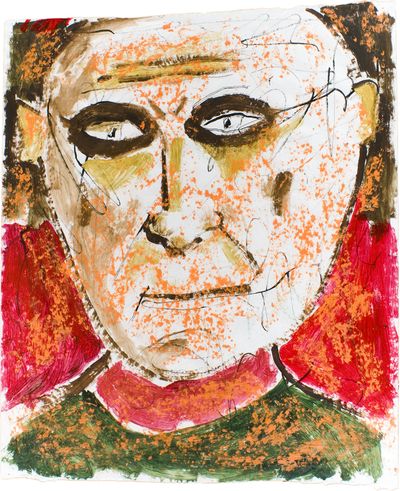 Acrylic and crayon portrait on paper by Ruben Trejo. Courtesy of Tinman Gallery (Courtesy of Tinman Gallery / The Spokesman-Review)