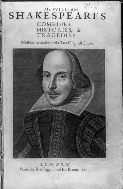 This undated image made available by the University of Durham Friday shows the frontispiece of a “priceless” edition of Shakespeare’s works stolen ten years ago. (Associated Press / The Spokesman-Review)