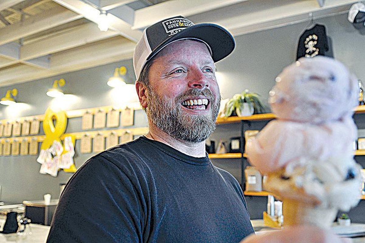 Jason Dillon is the owner of Panhandle Cone and Coffee. (Adriana Janovich / The Spokesman-Review)