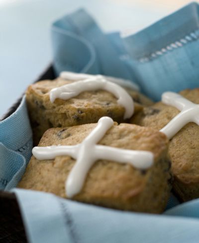 Hot cross muffins work as a breakfast or snack. (Associated Press)