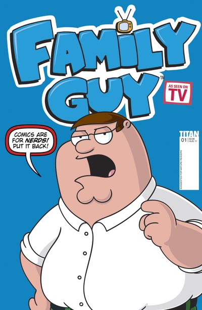 Peter Griffin on the cover of the upcoming “Family Guy” comic book. (Associated Press)