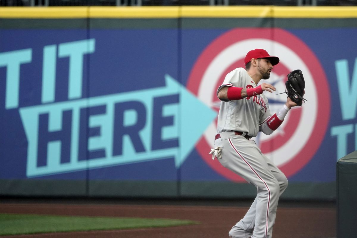 Seattle Mariners starting pitcher Robbie Ray covers his head with