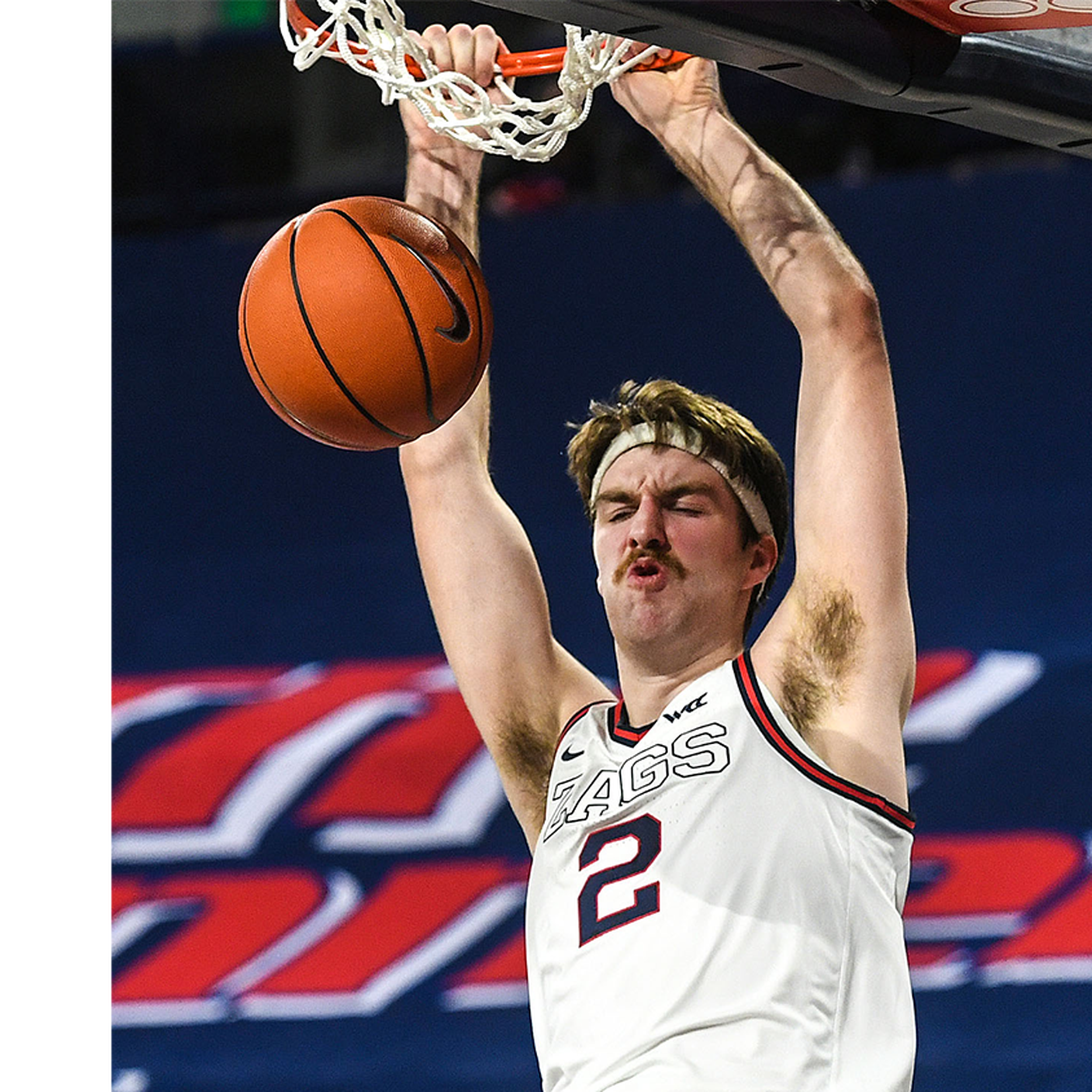 Talkin' trash with a 'stache: Gonzaga's Drew Timme shines with new facial  hair in series against Northwestern State