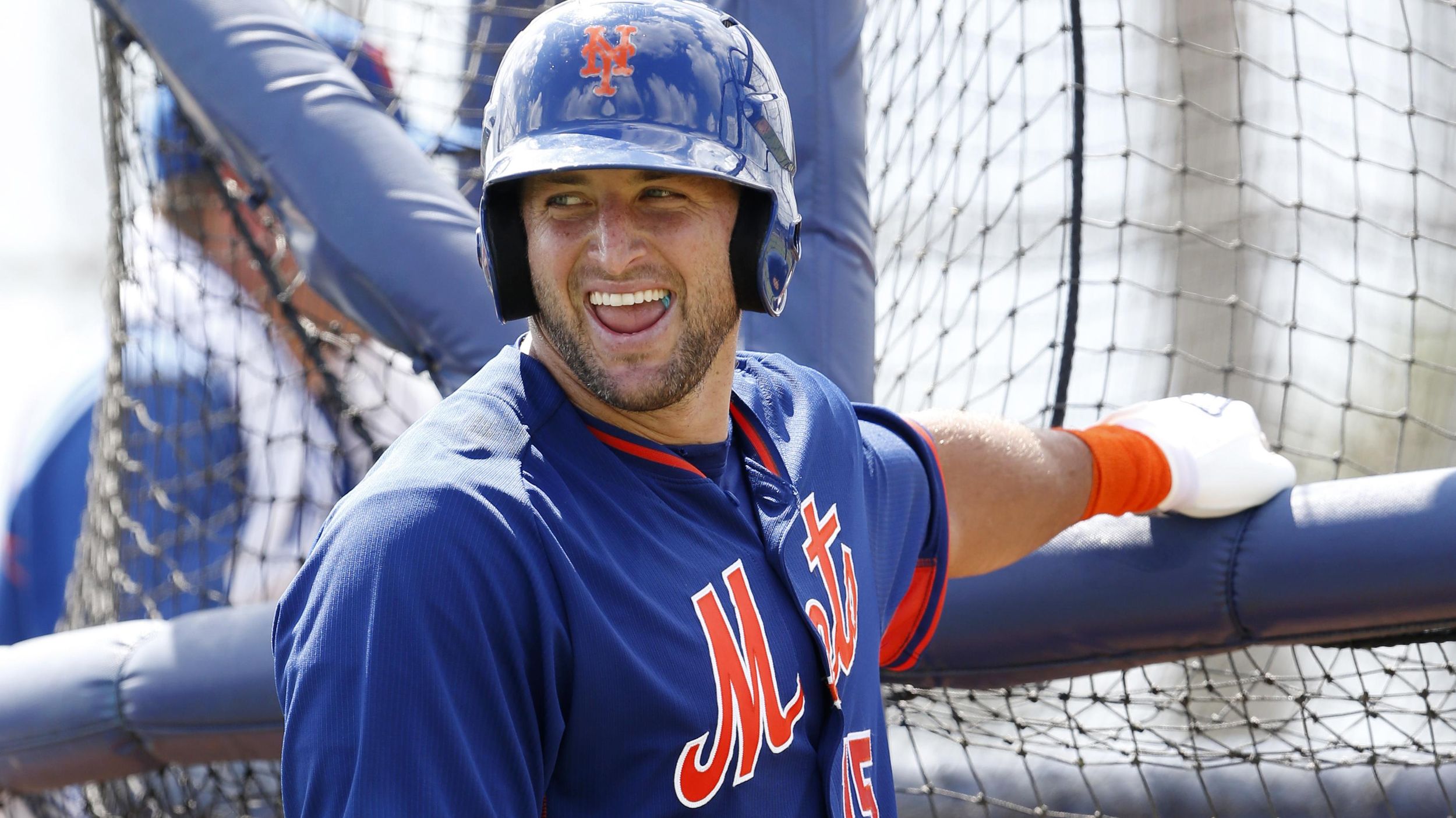 Same number, new sport: Tebow at Mets camp