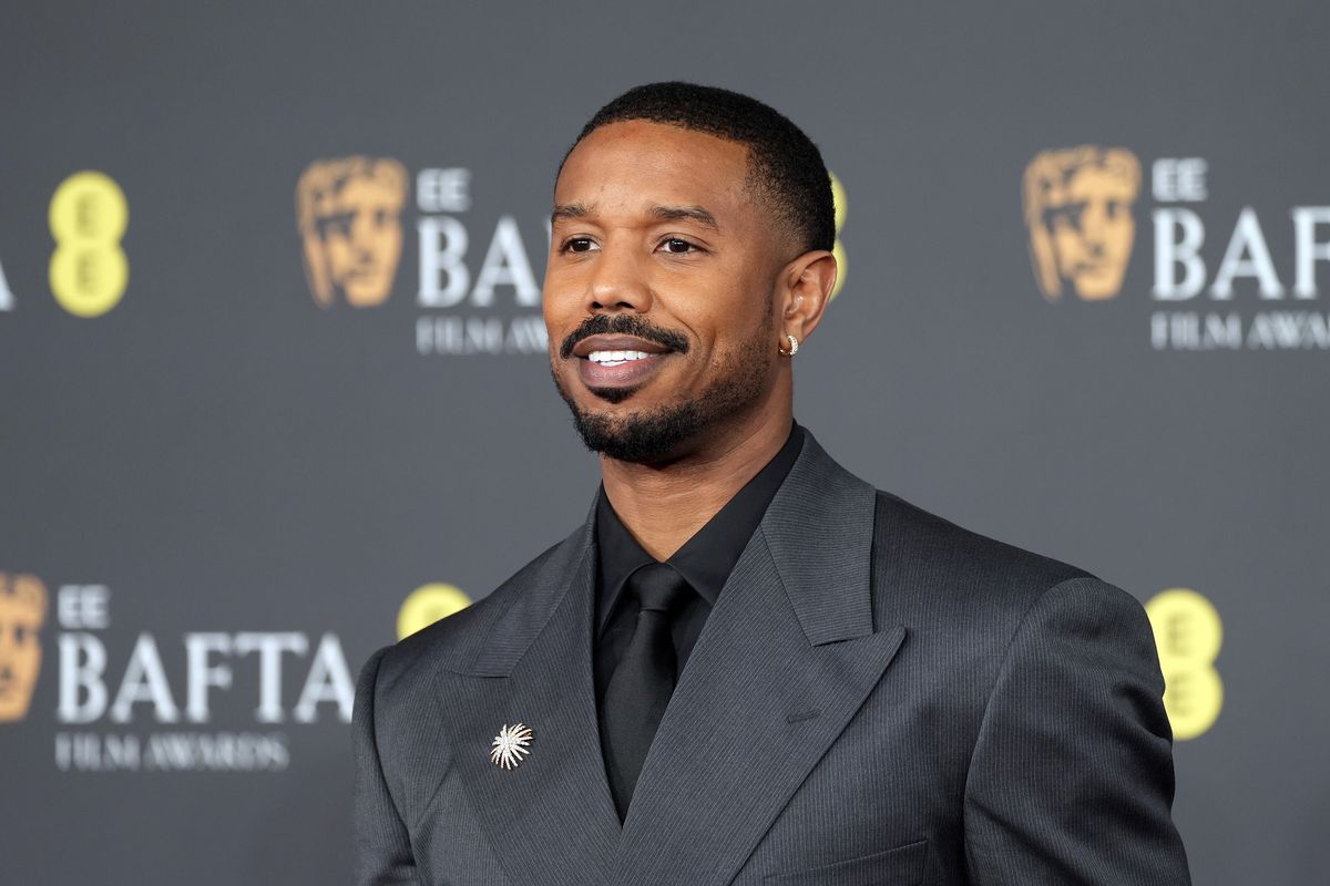 Michael B. Jordan attends the EE BAFTA Film Awards 2026 at The Royal Festival Hall on Feb. 22, 2026, in London.   (Dominic Lipinski/Getty Images Europe/TNS)