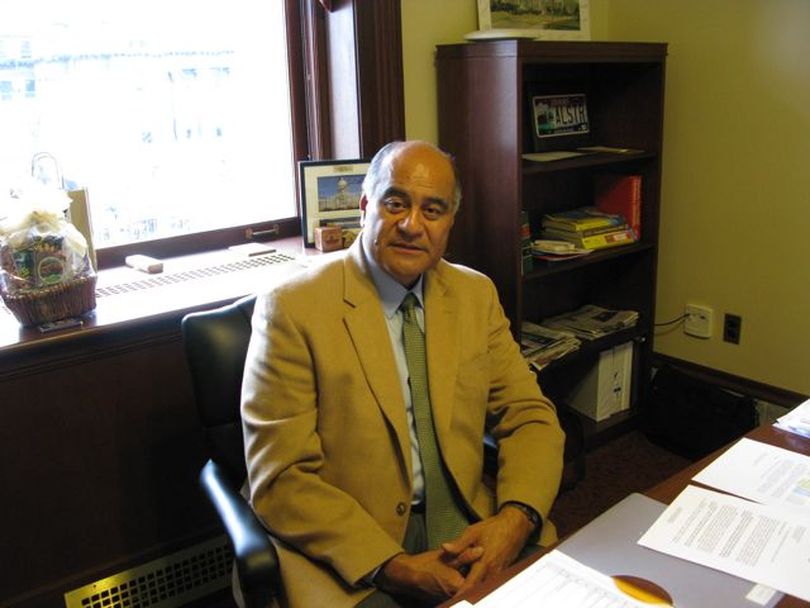 Idaho Senate Minority Leader Edgar Malepeai, D-Pocatello, shown here in his office in the state Capitol on Wednesday, says he's known discrimination first-hand due to his Samoan ethnicity. He's sponsoring legislation to add sexual orientation to Idaho's anti-discrimination law. 