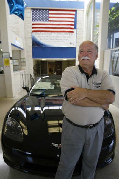 
George Tasker , the top salesman at Martin Chevrolet in Torrance, Calif., looks forward to November, when the new Malibu arrives in his showroom. Associated Press
 (Associated Press / The Spokesman-Review)