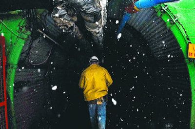 
Mark Hartmann, president of U.S. Silver Corp., leads the way into the Galena Mine in Silverton. U.S. Silver took control of the mine on June 1, 2006, and has had success with an exploration drilling program. 
 (Photos by KATHY PLONKA / The Spokesman-Review)