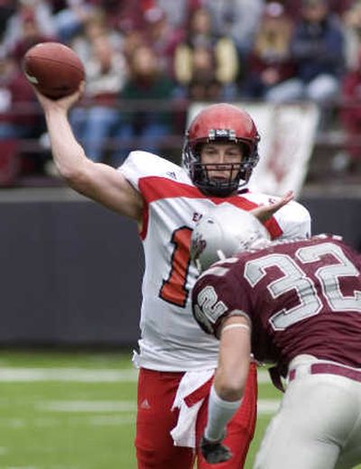 
Eastern quarterback Matt Nichols felt comfortable standing in the pocket against Montana. Associated Press
 (Associated Press / The Spokesman-Review)