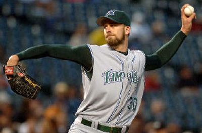 
The Dodgers added pitching depth by acquiring Mark Hendrickson from Tampa Bay. 
 (Associated Press / The Spokesman-Review)