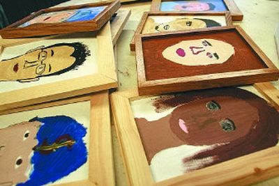 
Students are encouraged to express themselves through self-portraits in the Northwest Children's Home craft building. The art helps children deal with emotions, and staff understand a child's personality.
 (Amanda Smith / The Spokesman-Review)
