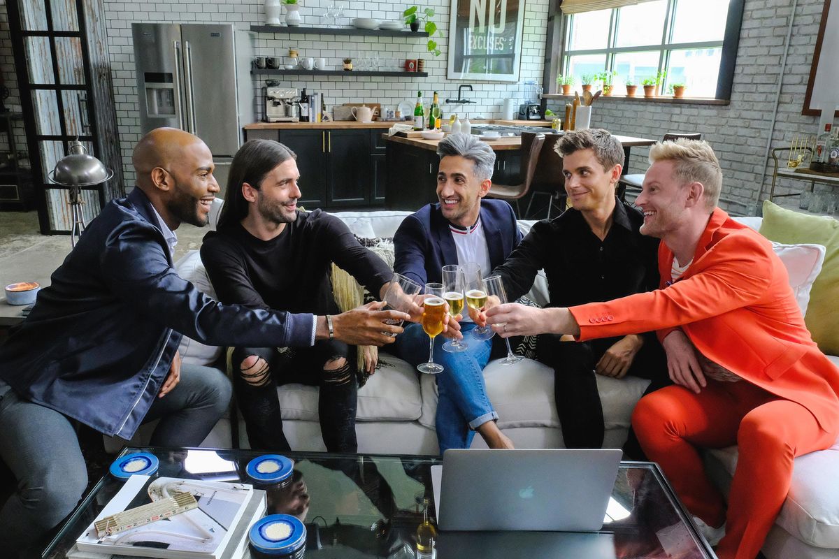 Karamo Brown, Jonathan Van Ness, Tan France, Antoni Porowski and Bobby Berk in the Netflix series, “Queer Eye for the Straight Guy.” (Carin Baer/Netflix / Netflix)