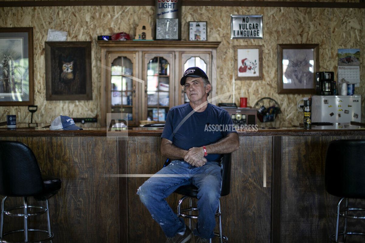 Rick Warren 65, poses for a portrait in The Gunsmoke Club Tuesday, Aug. 4, 2020, in West Vienna, Ill. "I