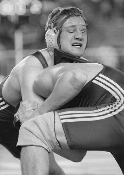 
Lakeside's Reid Chivers is on his way to a quick pin of Vashon Island's Dom Wolczko. 
 (Patrick Hagerty Special to Spokesman-Review / The Spokesman-Review)