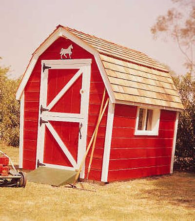 
The barn could serve as a storage area or a playhouse.
 (U-BILD / The Spokesman-Review)