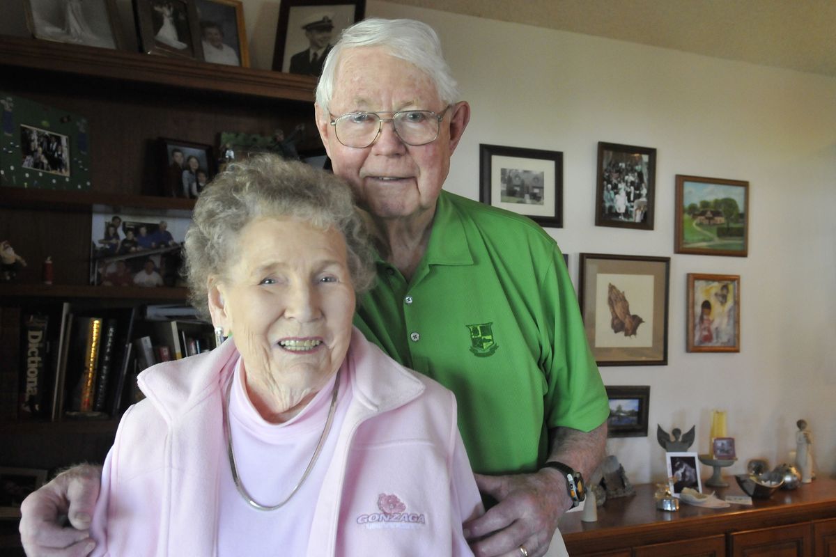 Patricia and Ted McFaul, married in July 1951, and celebrated their 60th anniversary last year. The South Hill couple were photographed April 23. (Jesse Tinsley)