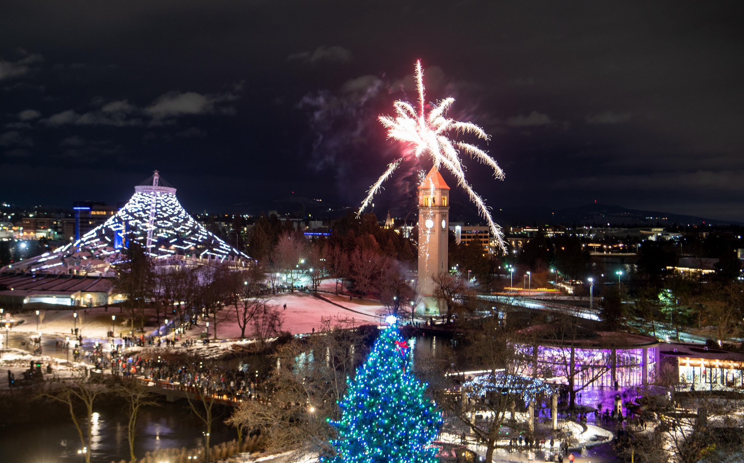 New Year's Eve fireworks in Riverfront Park Dec. 31, 2019 The
