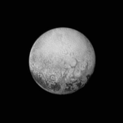 This July 11, 2015, image provided by NASA shows Pluto from the New Horizons spacecraft. On Tuesday, NASA's New Horizons spacecraft will come closest to Pluto. New Horizons has traveled 3 billion miles over 9½ years to get to the historic point. (NASA)