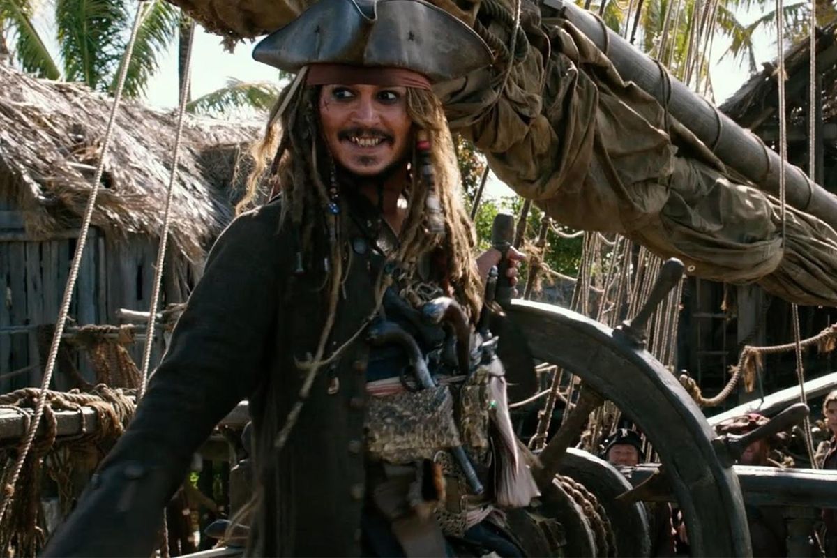 Johnny Depp returns as Captain Jack Sparrow in “Pirates of the Caribbean: Dead Men Tell No Tales.” (Walt Disney Studios)