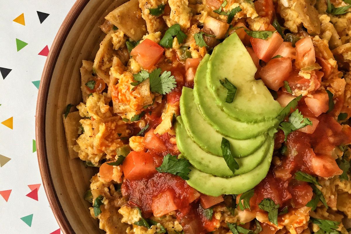 Migas translates to “crumbs.” It’s an ancient Spanish and Portuguese dish made with day-old bread, or tortillas, sautéed with garlic, olive oil, seasonings and a variety of ingredients based on the region it’s from. (Audrey Alfaro)