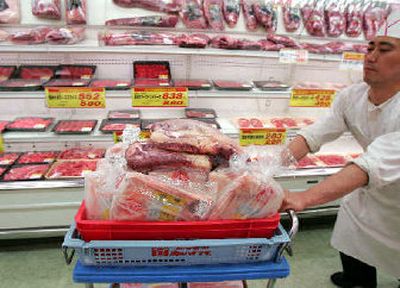 
A cart full of beef products imported from Australia is pushed through a market run by Hanamasa Co., a Tokyo-based operator of supermarkets and restaurants.
 (Associated Press / The Spokesman-Review)