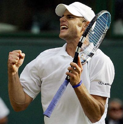 
Andy Roddick found unexpected allies in his play – volleying and returning – to take the win. 
 (Associated Press / The Spokesman-Review)