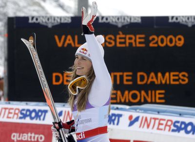 Lindsey Vonn, of the United States, won for the fourth time in five races.  (Associated Press / The Spokesman-Review)