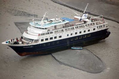 In this photo provided by the National Park Service, the Spirit of Glacier Bay is shown  after it ran aground near Glacier Bay. Associated Press
 (Associated Press / The Spokesman-Review)