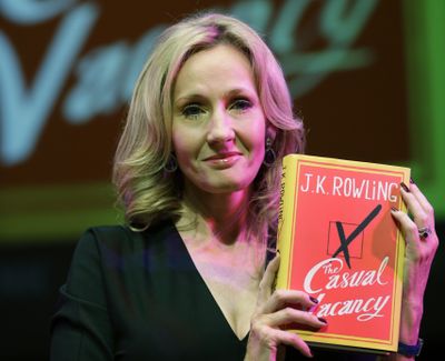 Auntie’s features J.K. Rowling in a live webcast. (Associated Press)