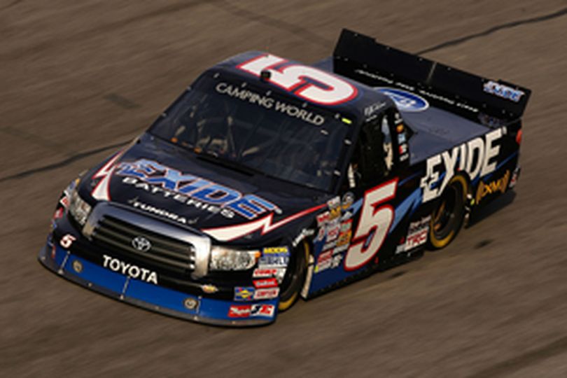 No. 5 Exide Batteries Toyota (Mike Skinner) (Photo Credit: Getty Images for NASCAR) (Chris Graythen / The Spokesman-Review)