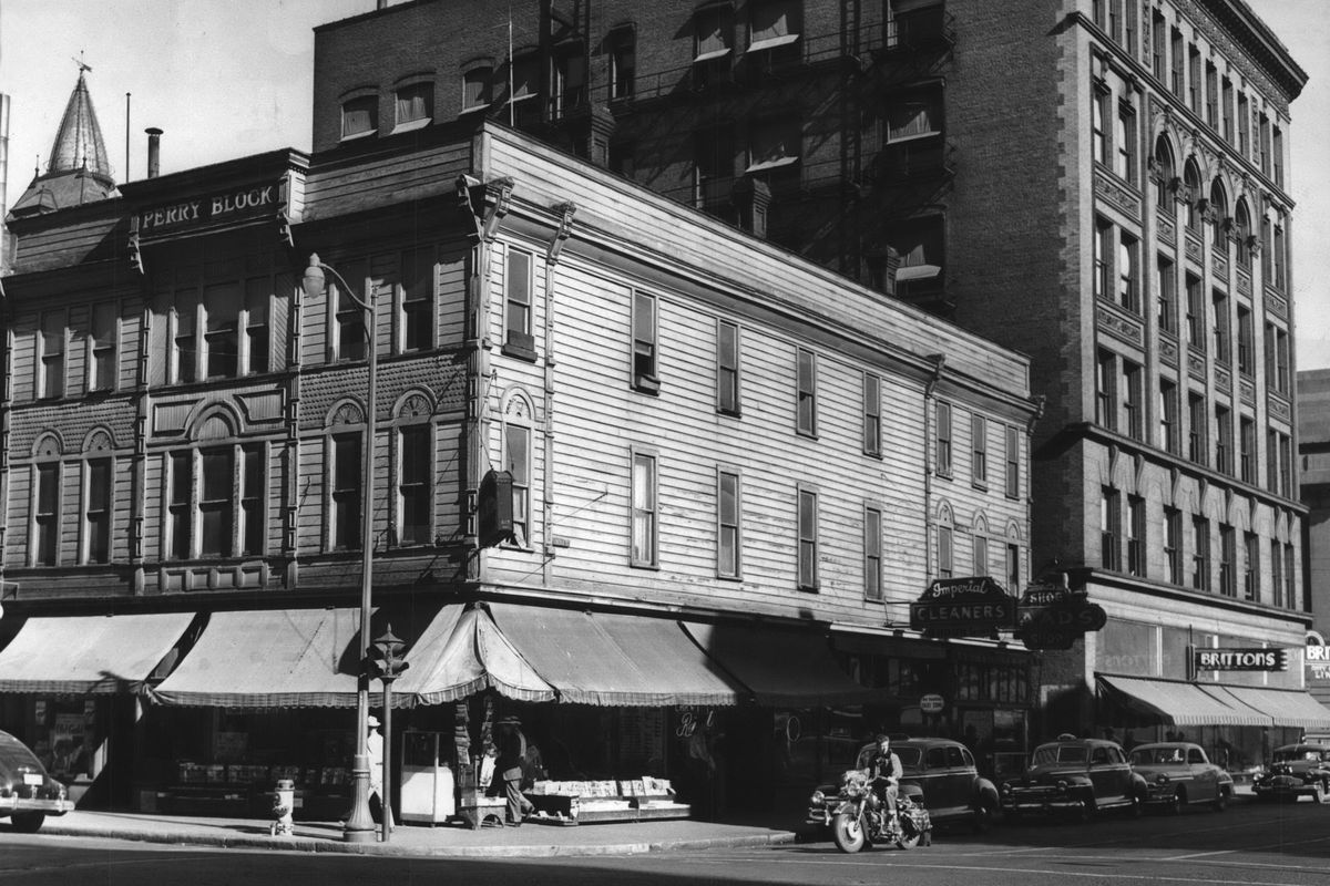 1948 - One of the few wood-frame buildings to escape Spokane