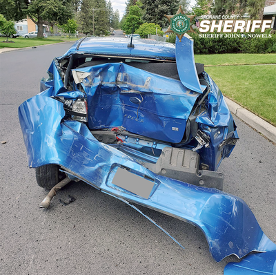 A 17-year-old hit two cars in an accident that sent his three teen passengers to the hospital.  (Spokane County Sheriff's Office)