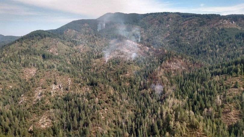 The 70-acre Gleason Fire is burning near Priest Lake, south of Gleason Mountain and west of the Priest Lake Ranger Station. (Courtesy)