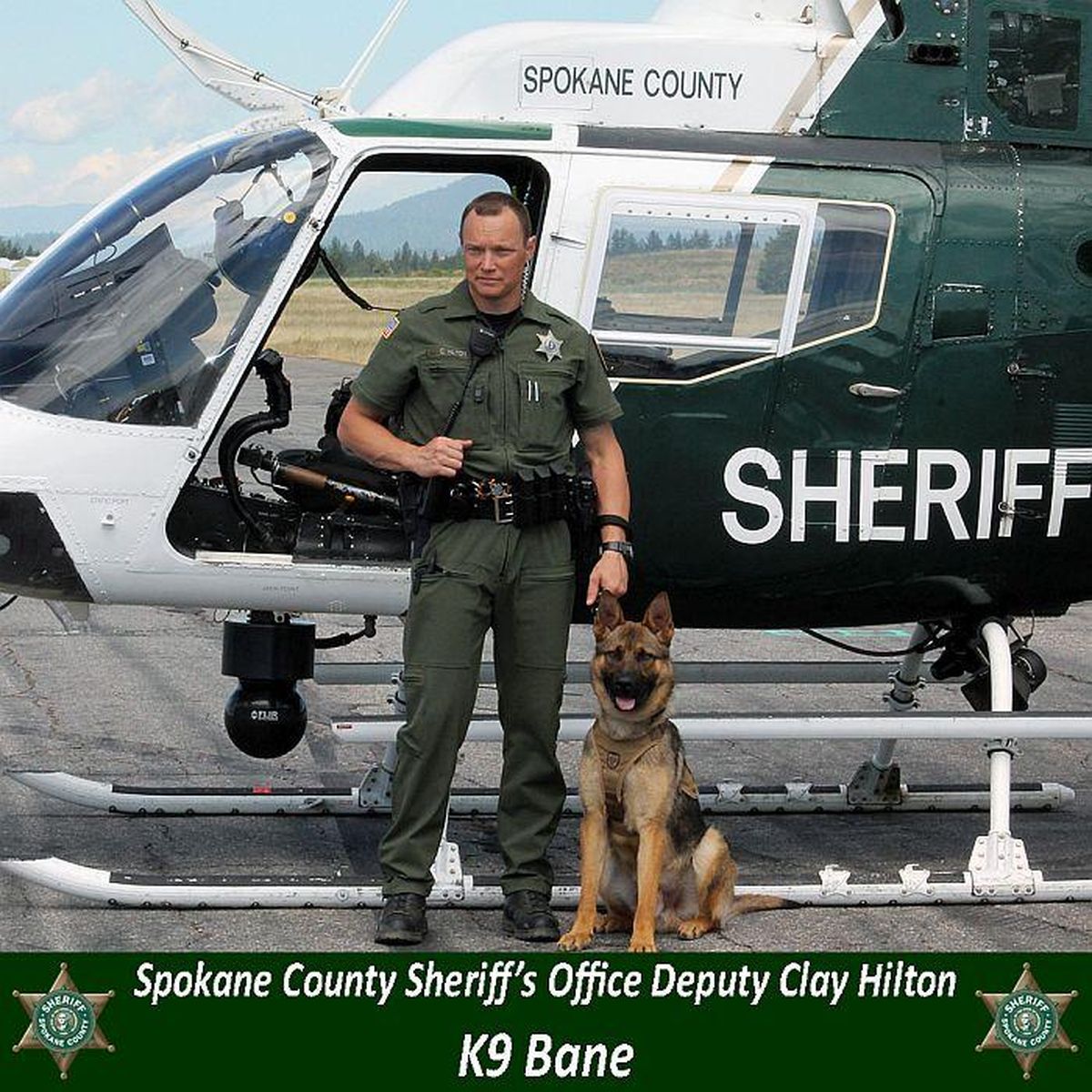 Deputy Clay Hilton and K9 Bane (Spokane County Sheriff’s Office)