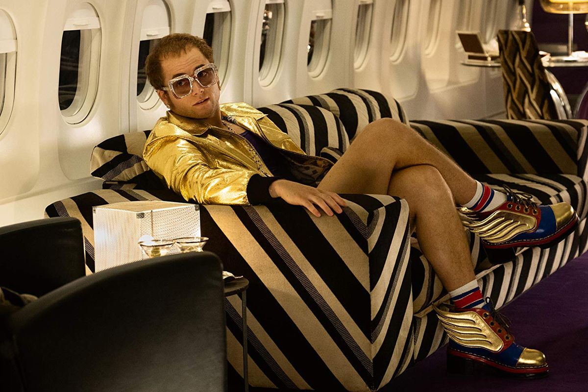 Taron Egerton as Elton John in “Rocketman.” (David Appleby / Paramount Pictures)
