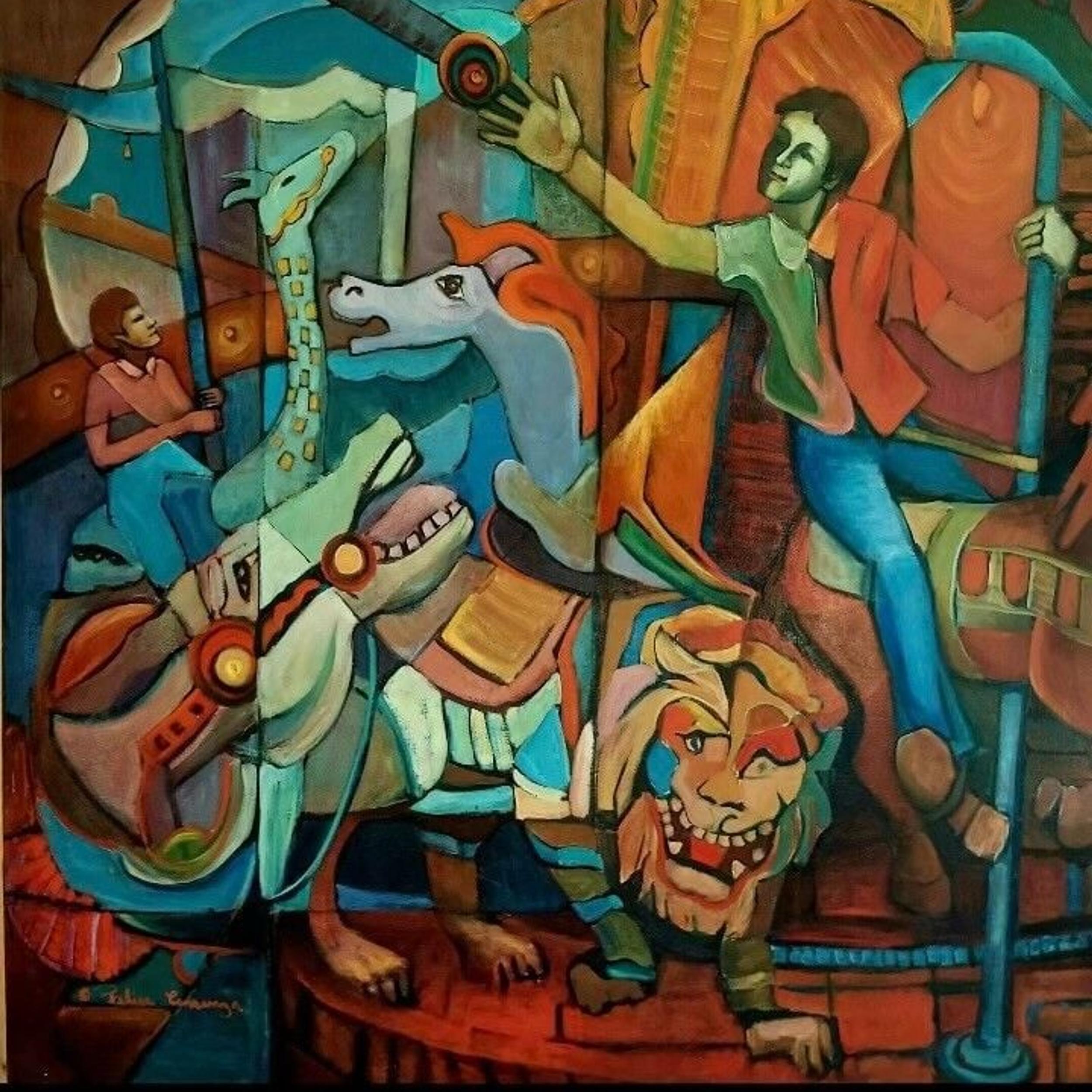Whimsical painting offers glimpse into Riverfront Park's Looff