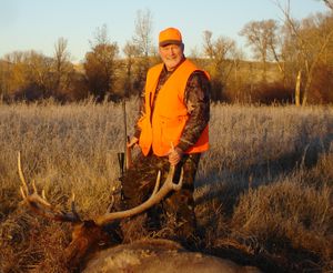Jim Latvala poses with a bull elk he shot on the opening day of the Montana season. (Courtesy of Warren Latvala)