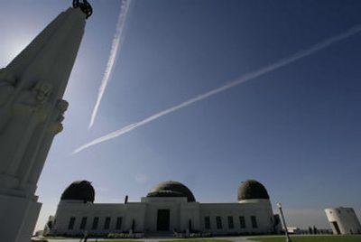 
The newly renovated Griffith Observatory, on Mount Hollywood in Los Angeles, is shown. The public observatory will reopen its doors Nov. 3, after a  $93 million renovation and expansion project. Below, a view of the interior of the observatory.
 (Associated Press photos / The Spokesman-Review)