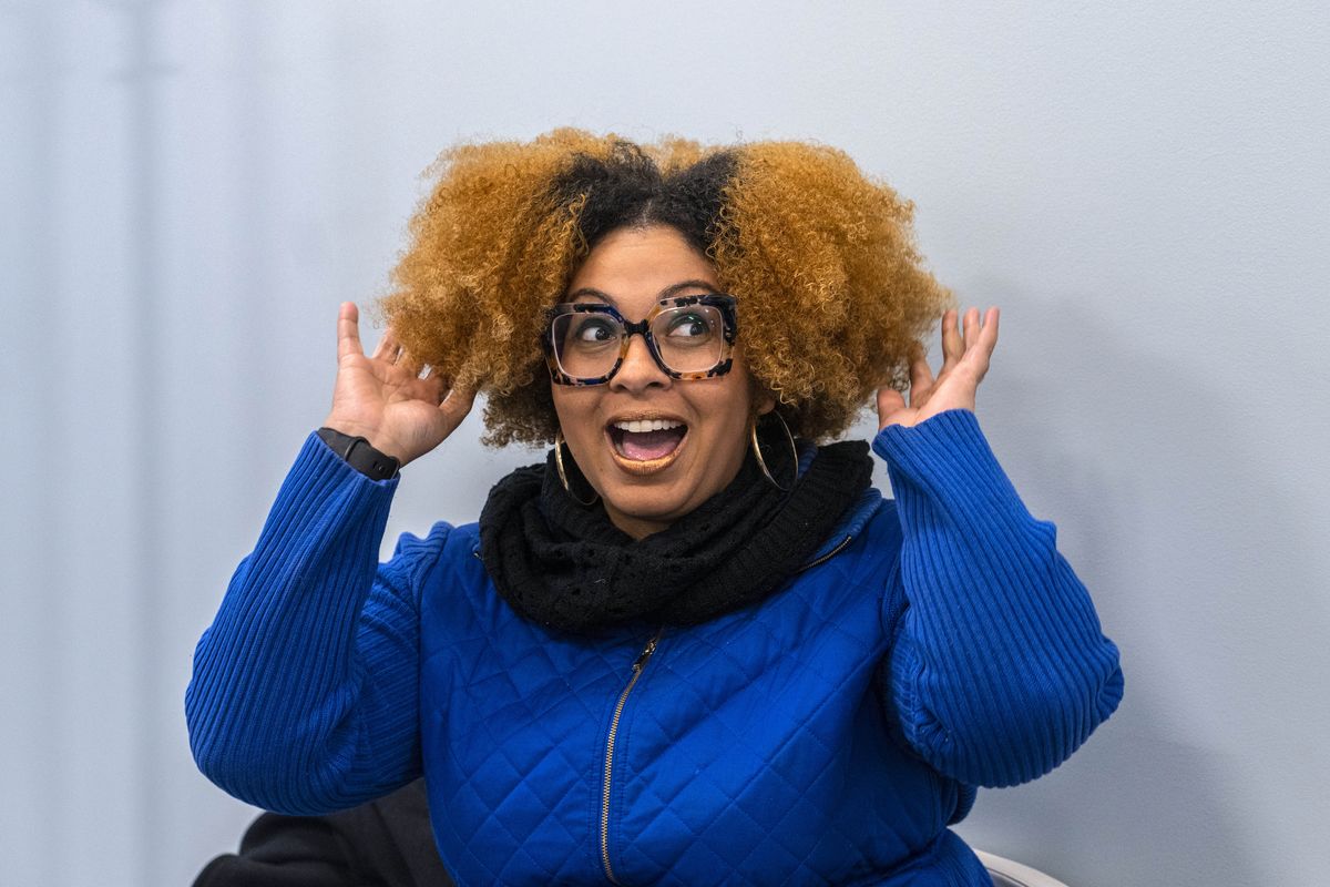 Marcella Roberts, one of several consumers who helped try out products at a salon created by Unilever, in Trumbull, Conn., Thursday, March 2, 2023. Each week, the global conglomerate Unilever brings people into a salon to test new products. It's hoping to get a bigger piece of the long undervalued but growing Black beauty market. (Hiroko Masuike/The New York Times)  (HIROKO MASUIKE)