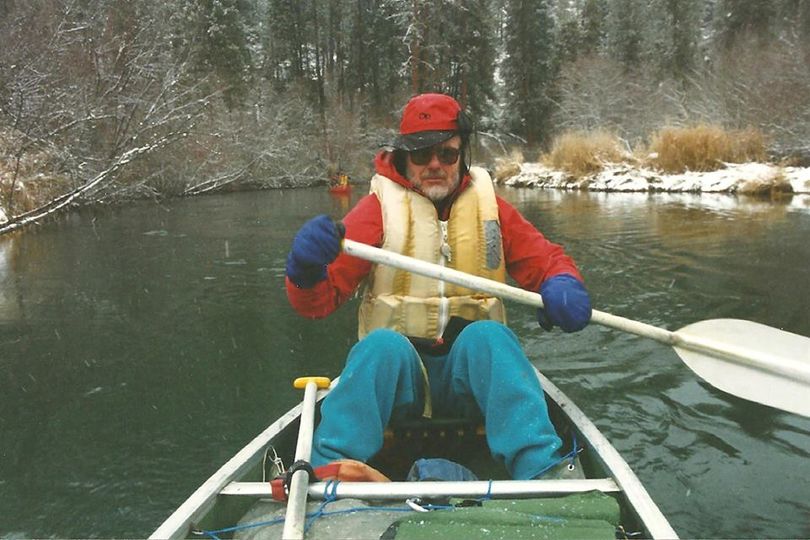 On the first day of 2000, Eric Erickson paddles the Little Spokane River on the Spokane Canoe & Kayak Club's annual New Years Day outting. (Julie Titone)