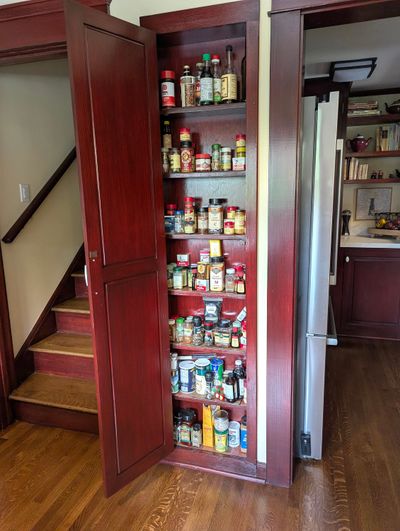 This spice storage concept is only 115 years old. The architect or custom builder made use of otherwise wasted space.  (Tribune Content Agency)