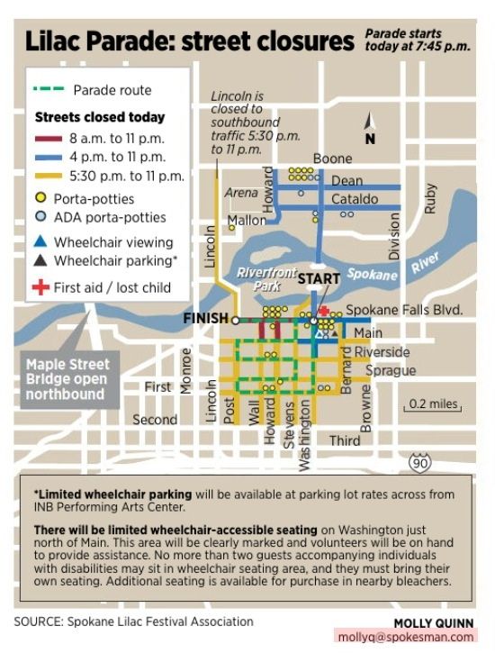 Parade street closures 