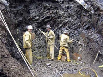 
Consultants hired by New Jersey Mining search the Golden Chest mine in Murray, Idaho, last summer. 
 (Photo courtesy of New Jersey Mining / The Spokesman-Review)