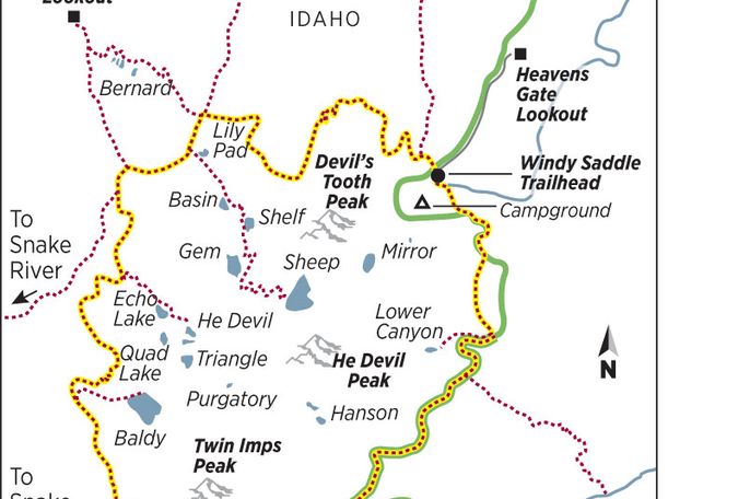 Seven Devils Idaho Map Seven Devils Loop Hike - Sept. 7, 2013 | The Spokesman-Review